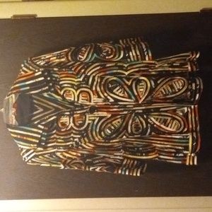 SAINT GIL PARIS BUTTERFLY  SWING JACKET MESH FEEL RICH COLORFUL 1X